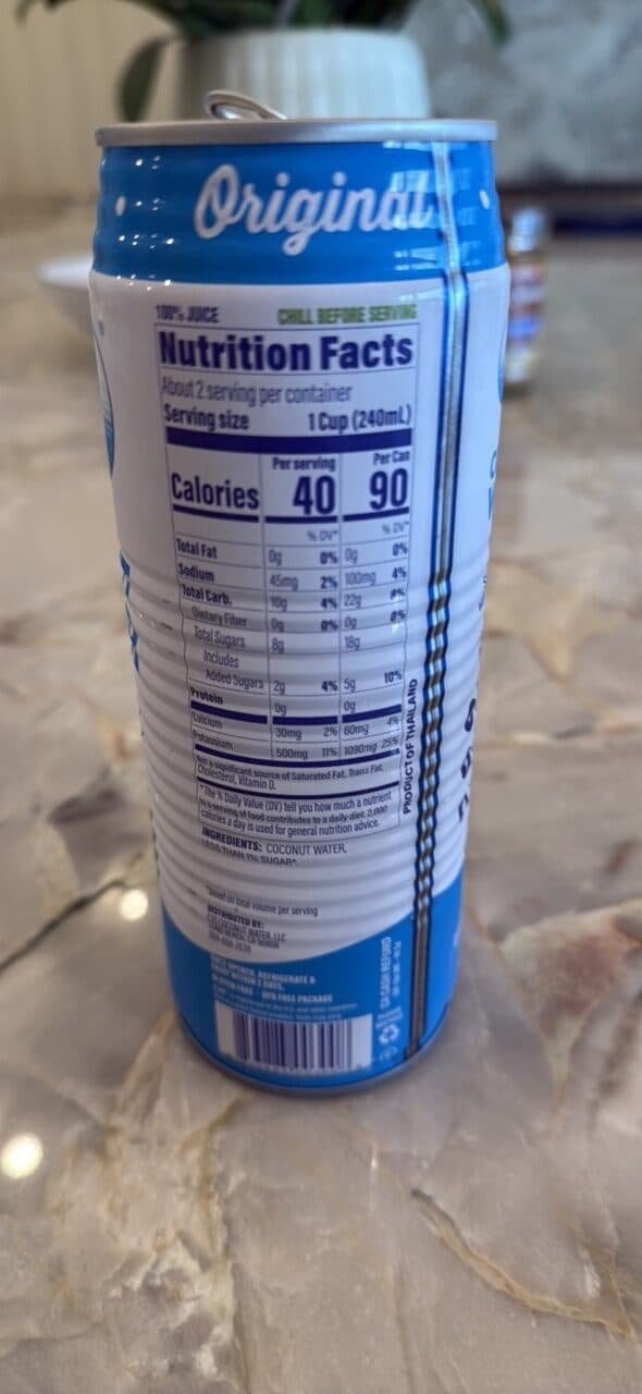 C2O Coconut Water packshot