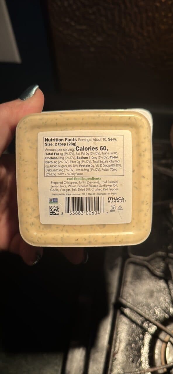 ithaca hummus lemon dill packshot