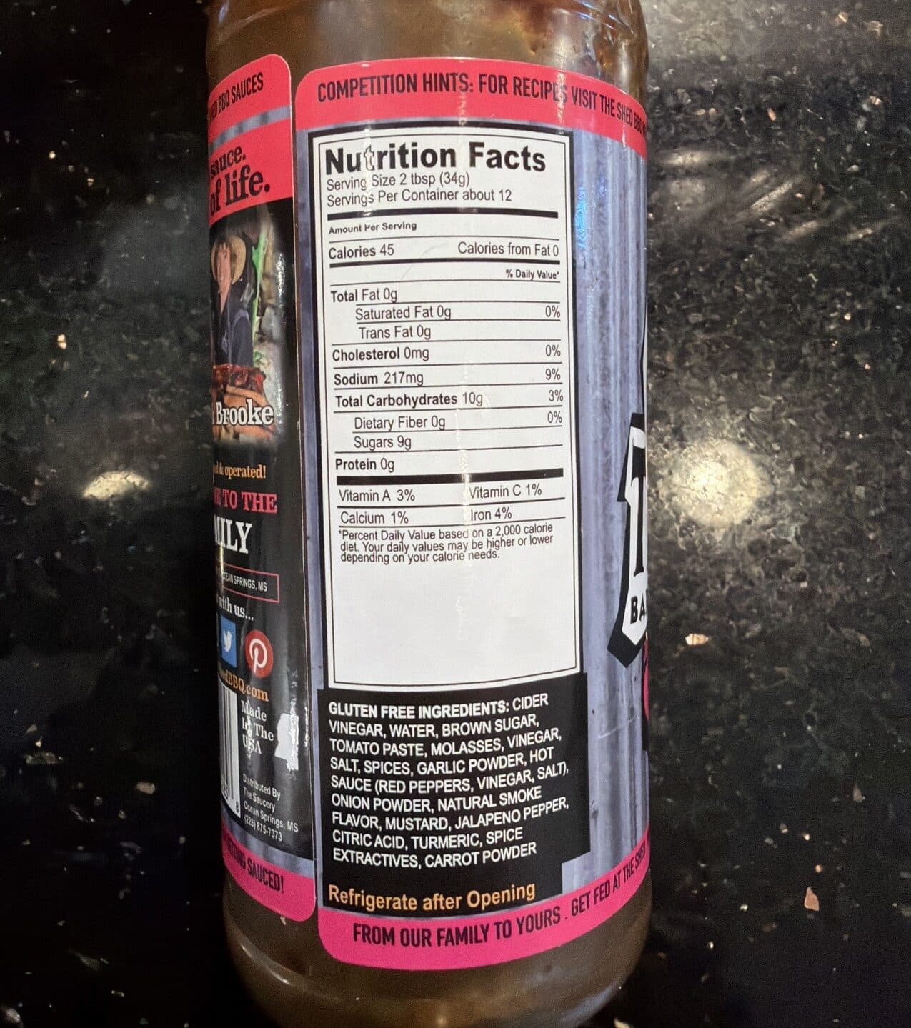 The Shed Original vinegar bbq sauce packshot
