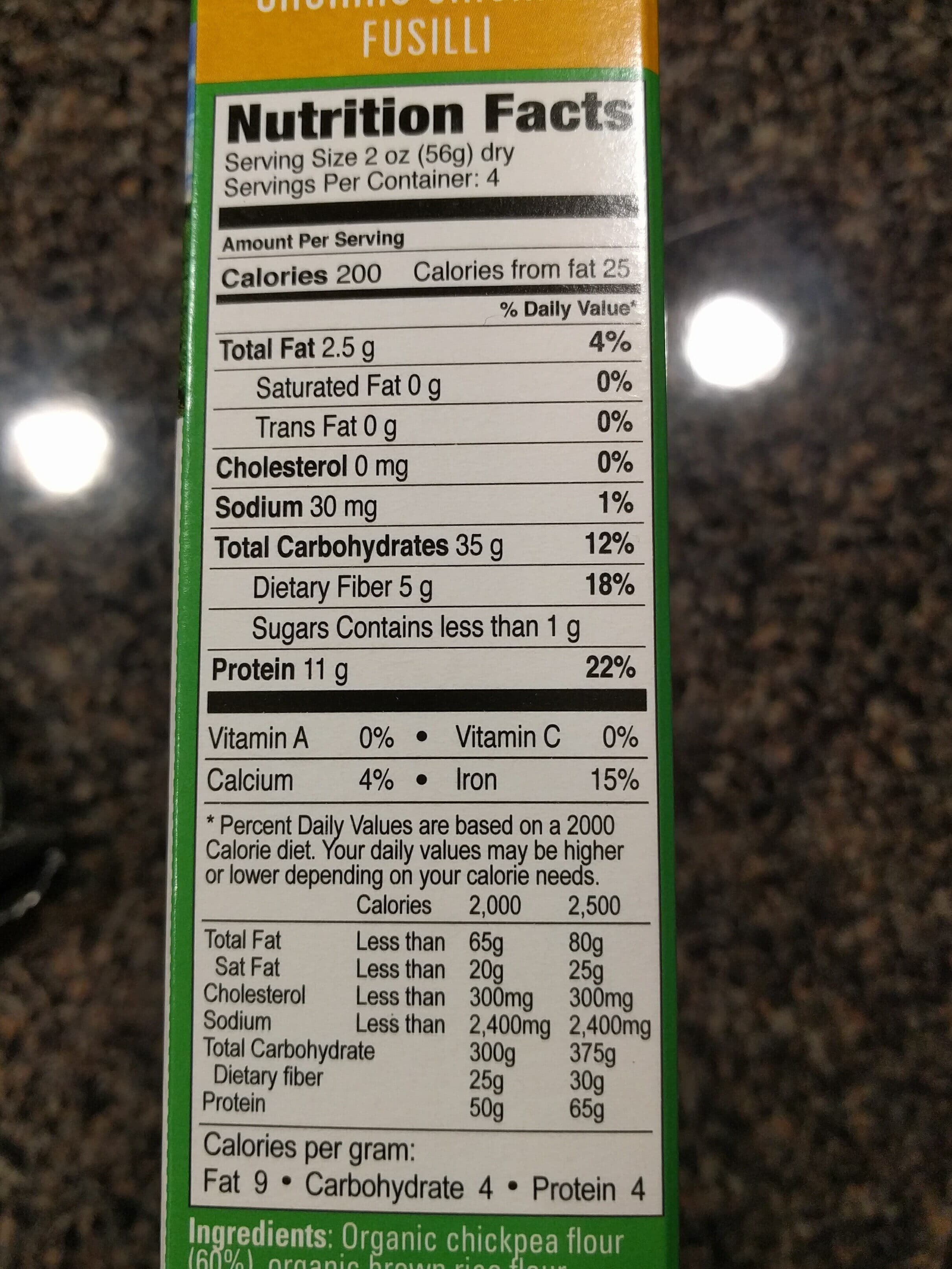 Ethical Foods Sa Organic Chickpea Fusilli (TH) packshot