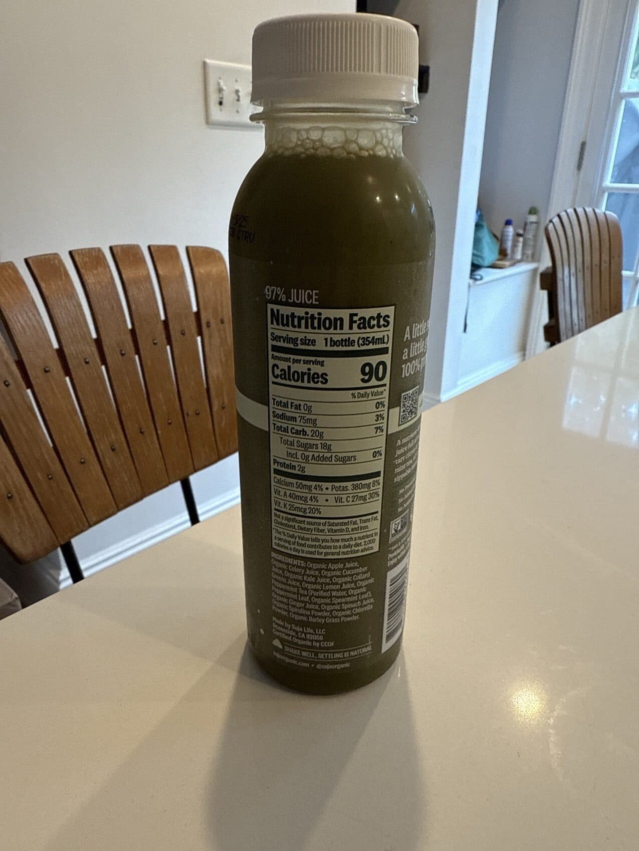 suja ORGANIC Apple Celery Cucumber Kale Collards Lemon Juice packshot