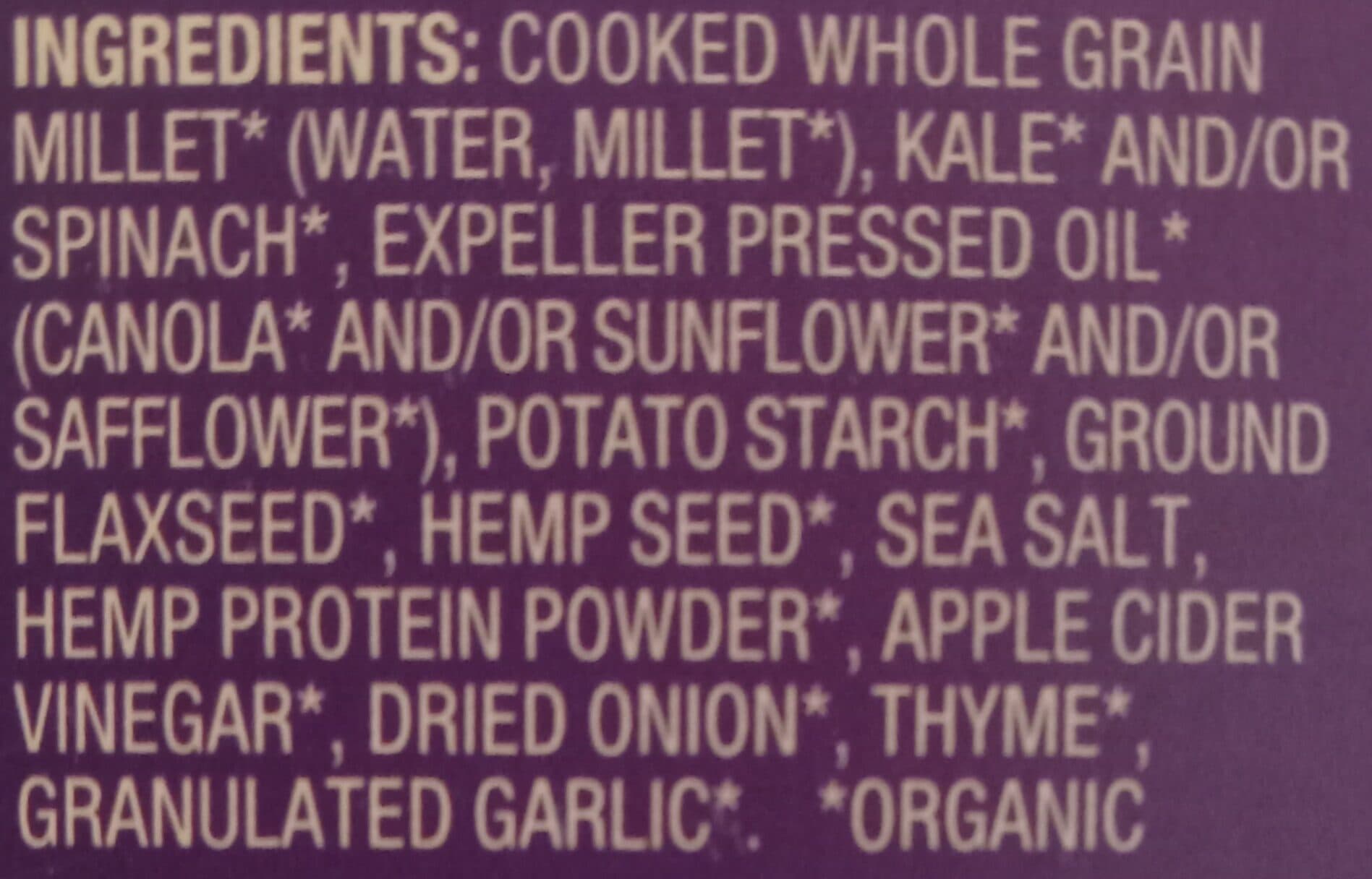 Hilary's Organic Hemp & Greens Veggie Burgers packshot