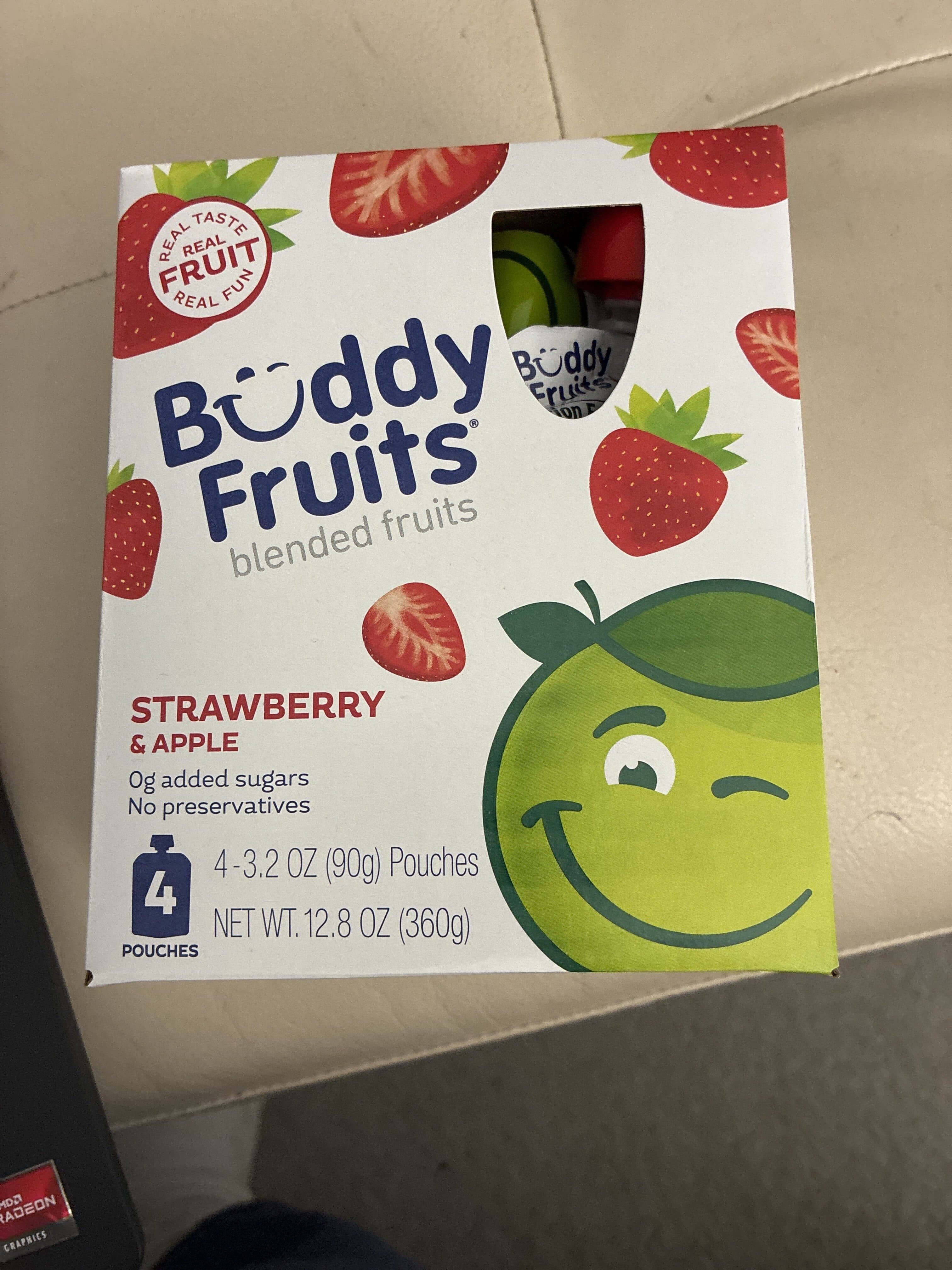 Buddy Fruits Original Apple & Strawberry Pure Blended Fruit packshot