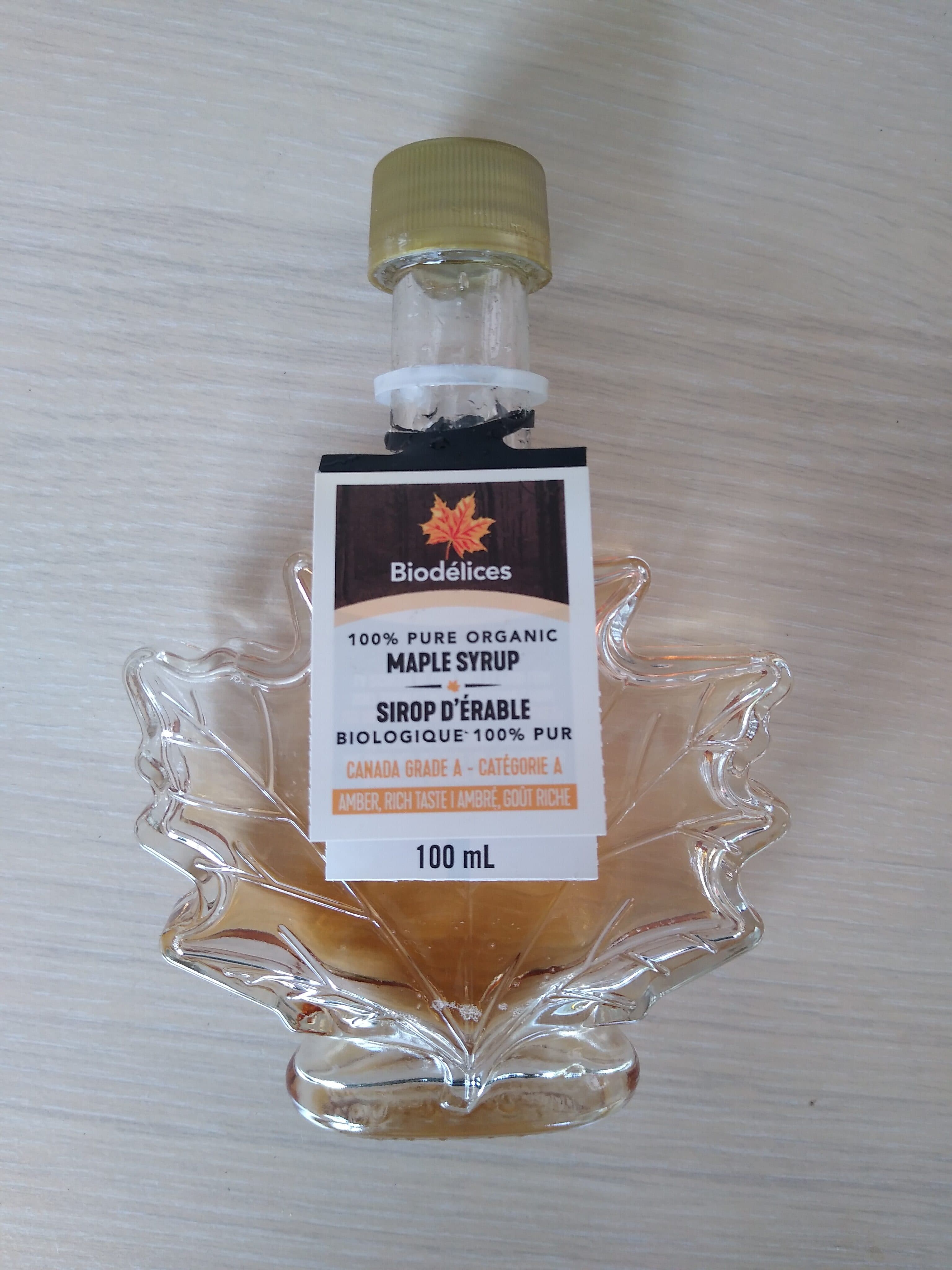 Biodélices Sirop d'érable packshot