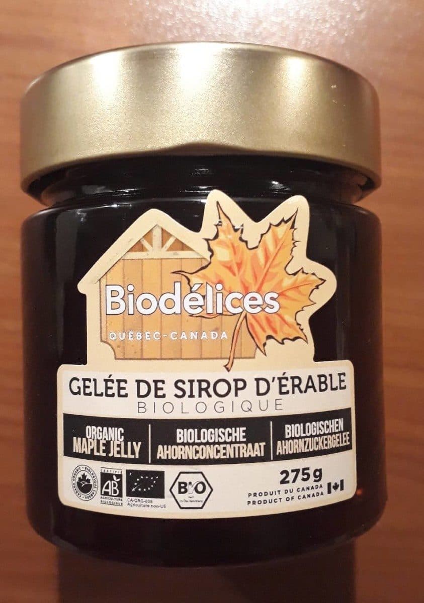 Biodelices Gelée de sirop d'érable packshot