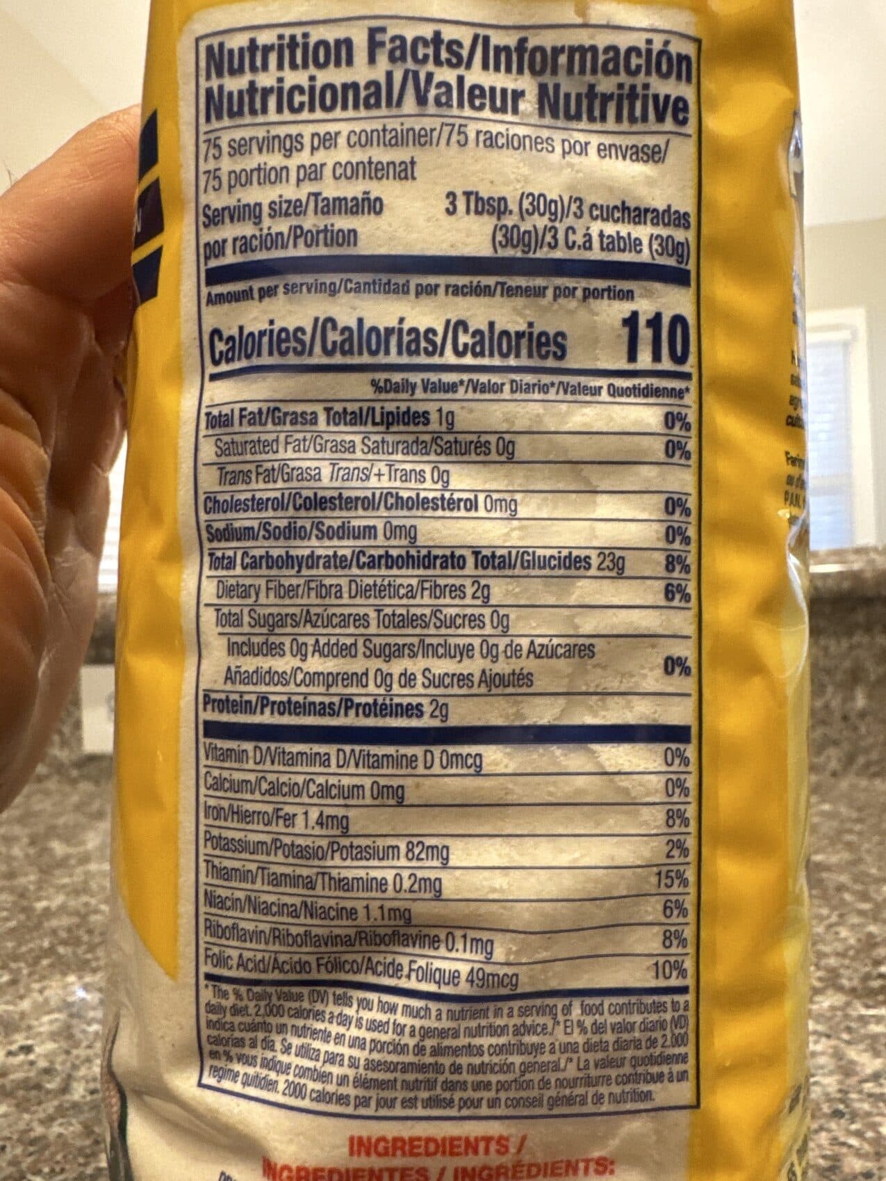 P.A.N. PRE-COOKED WHITE CORN MEAL packshot