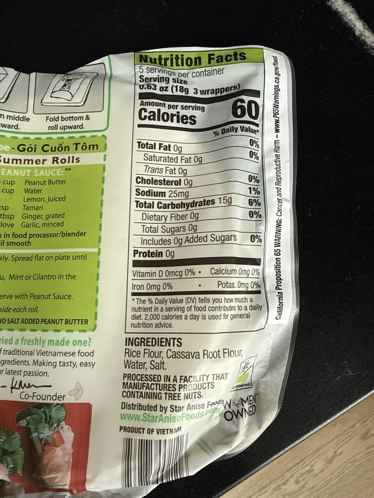 Star Vietnamese spring roll rice wrapper packshot