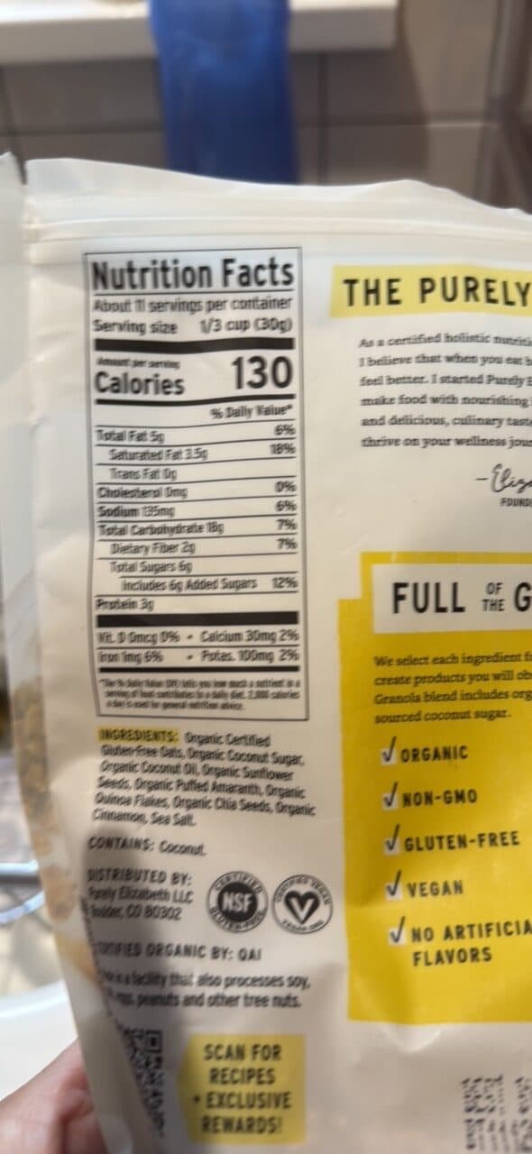 purely elizabeth. ORIGINAL ANCIENT GRAIN GRANOLA packshot