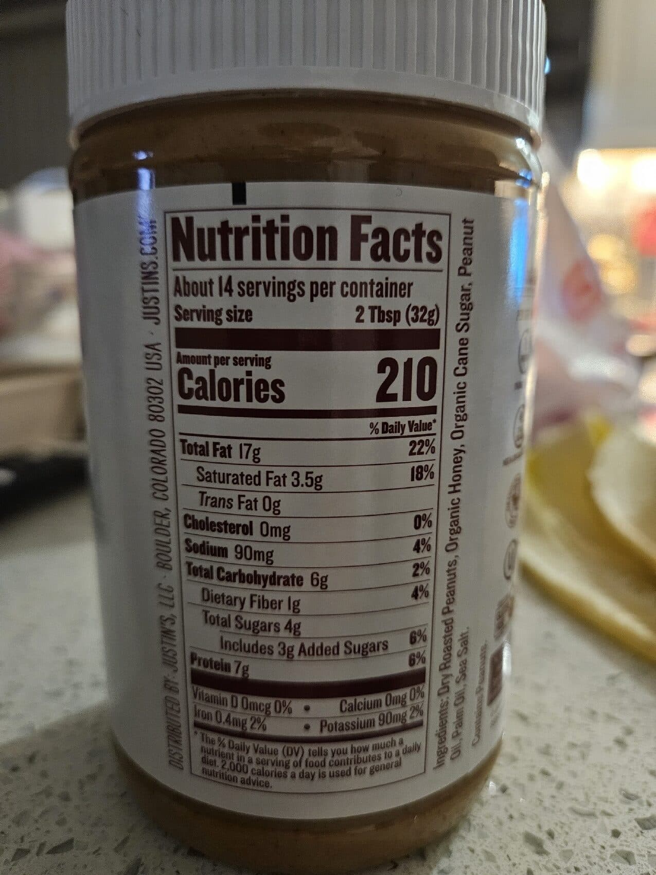 Justin's Honey Peanut Butter Spread packshot