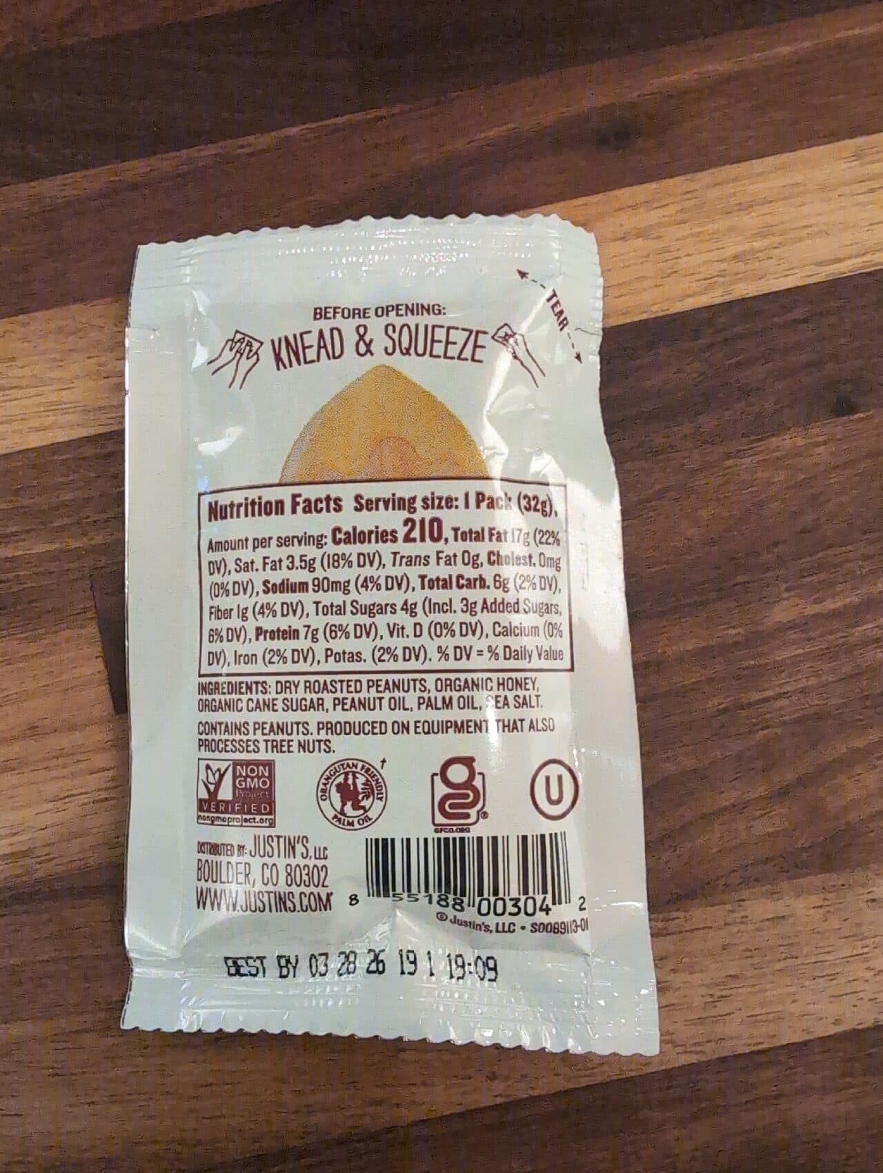 Justin's Honey Peanut Butter packshot