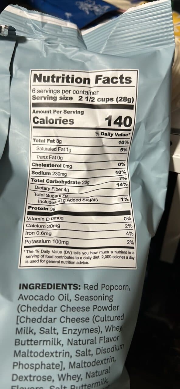 Pop Daddy Popcorn White Cheddar Popcorn packshot