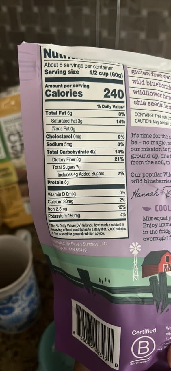 Seven Sundays Wild & Free Mix Blueberry Chia Buckwheat packshot
