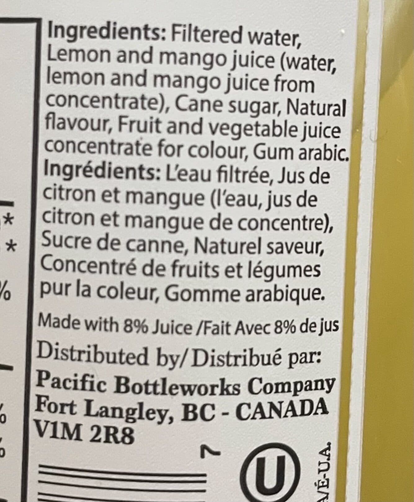 Pulse Beverage Tropical Mango Lemonade packshot