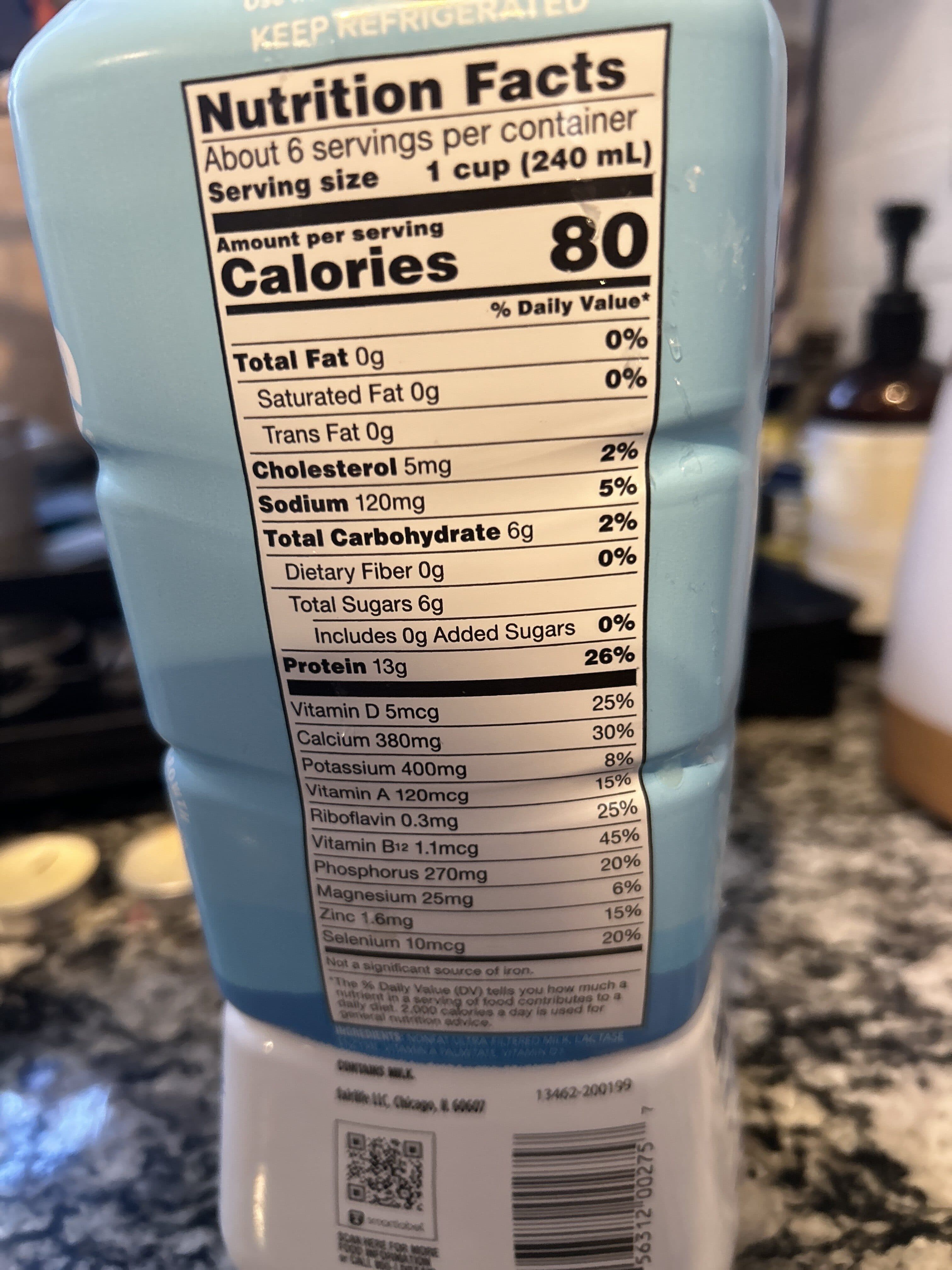 fairlife Fat Free Ultra-Filtered Milk packshot