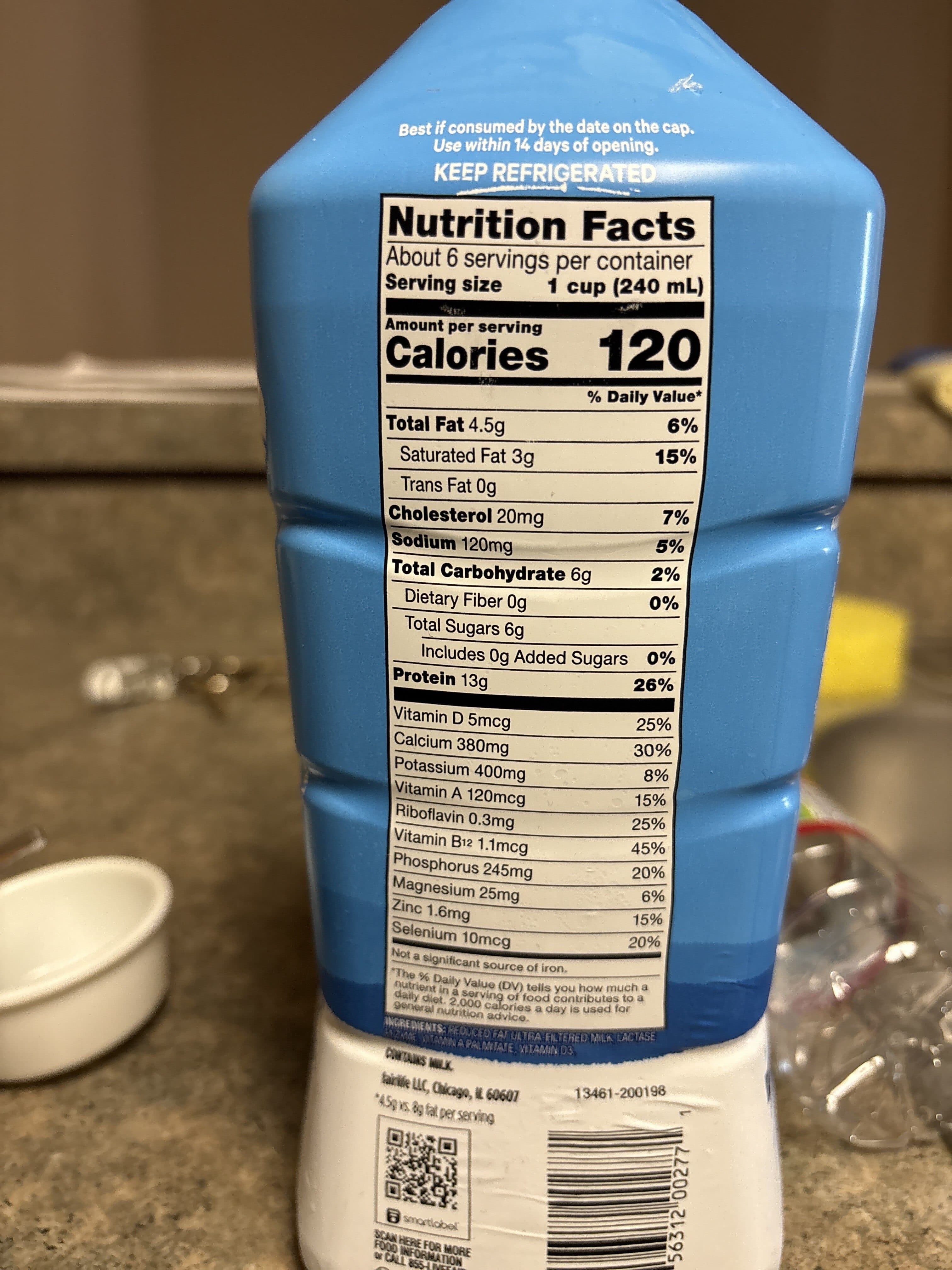fairlife 2% Reduced Fat ultra-filtered milk packshot