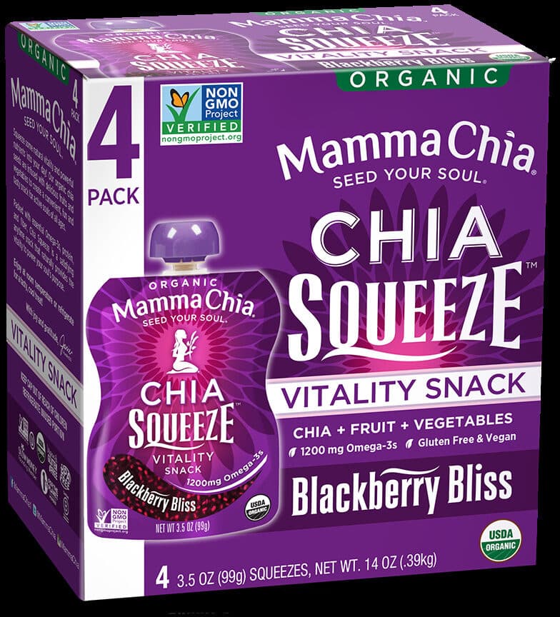 Mamma Chia Organic Vitality Squeeze Snack Blackberry Bliss packshot