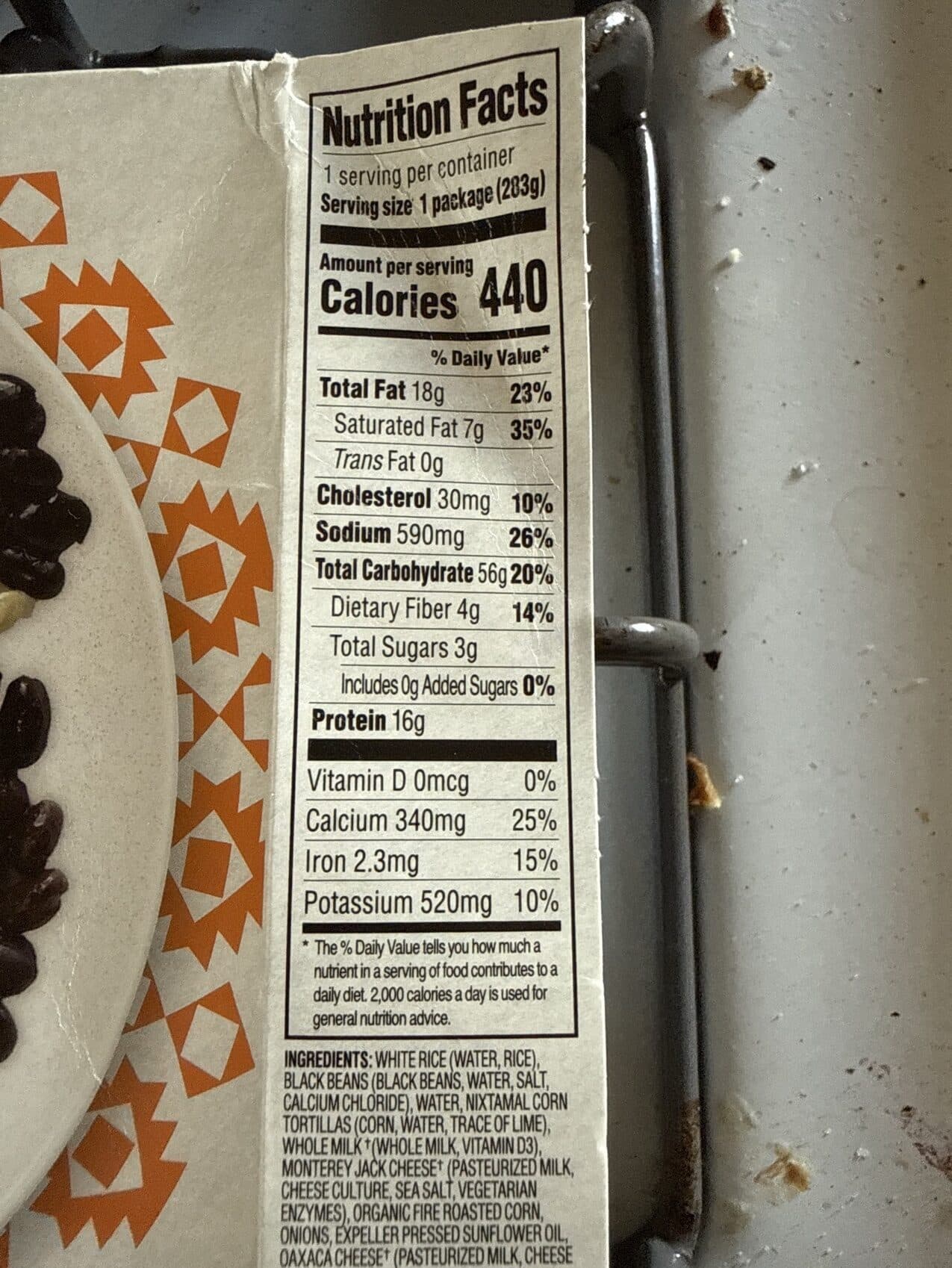 Saffron Road Enchiladas al chipotle with black beans & rice, hot packshot