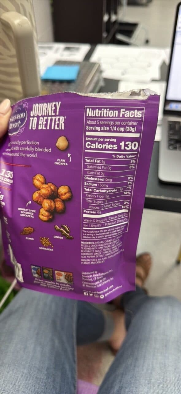 Saffron Road Bombay Spice Seasoned Chickpeas packshot