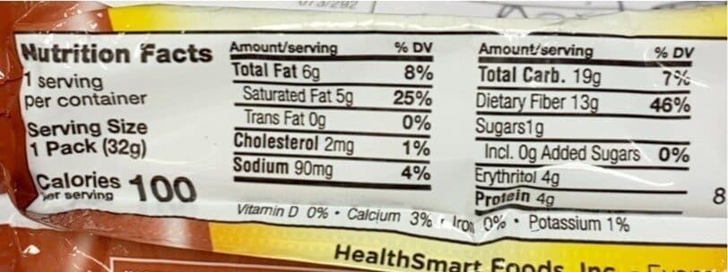 Healthsmart Foods Chocorite chocolate crispy caramel packshot