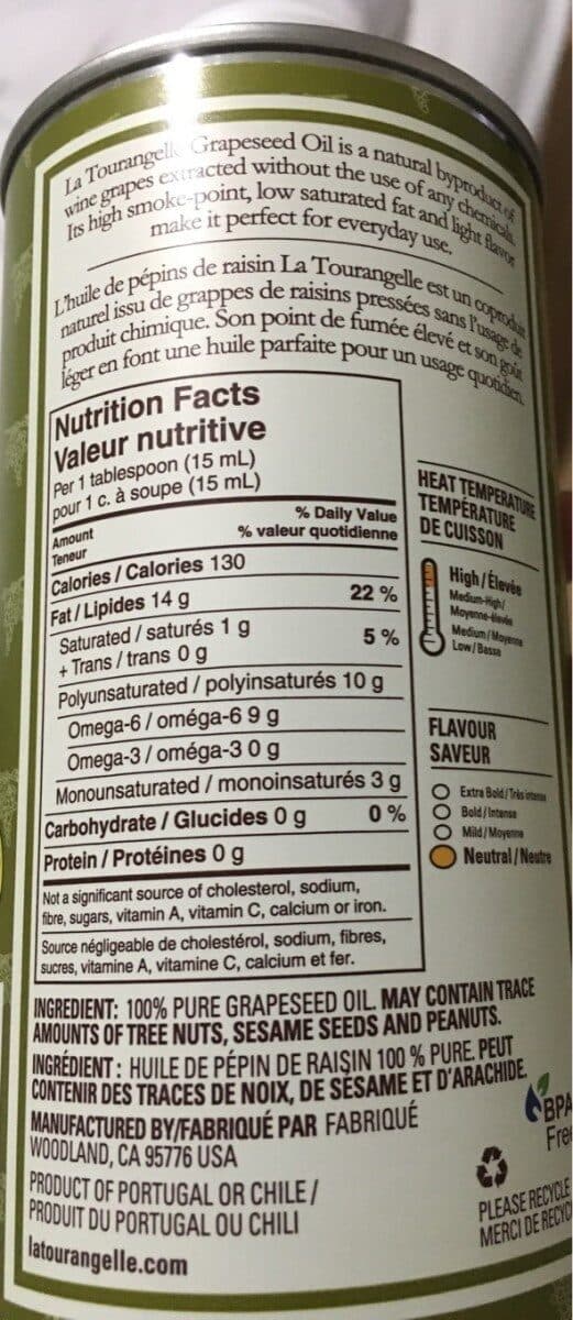 La Tourangelle Grapeseed Oil packshot