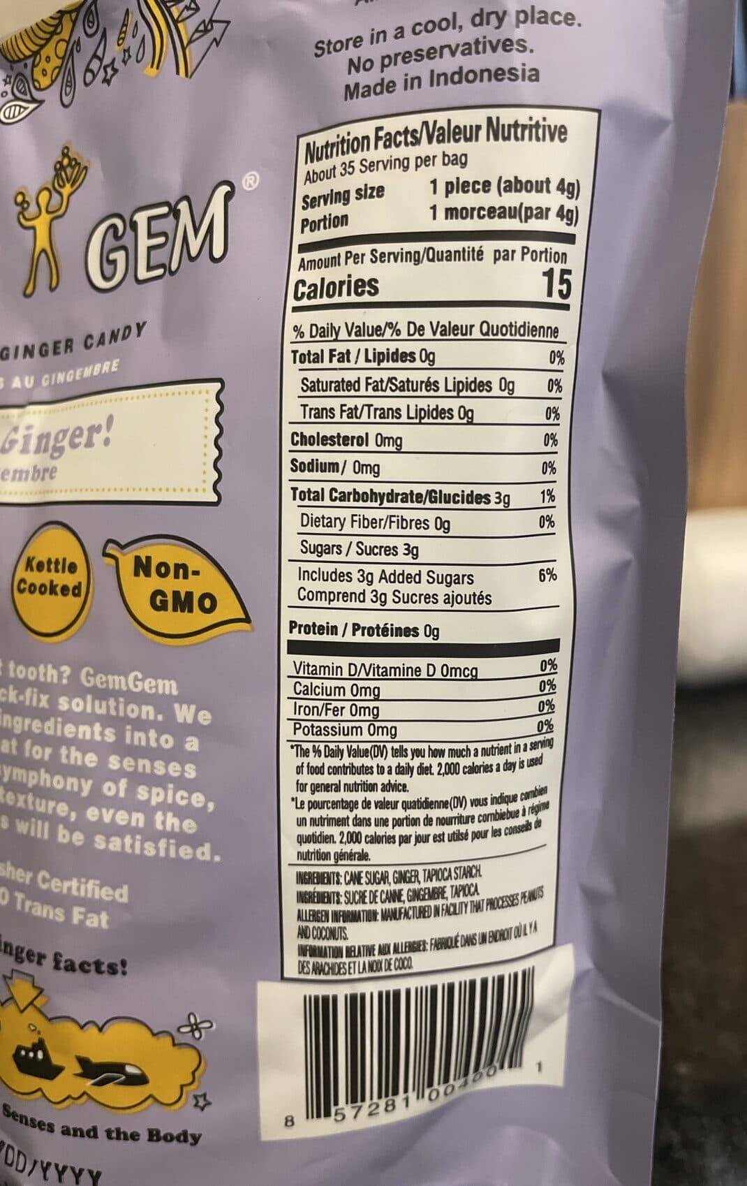 Gem Gem Ginger Candy packshot