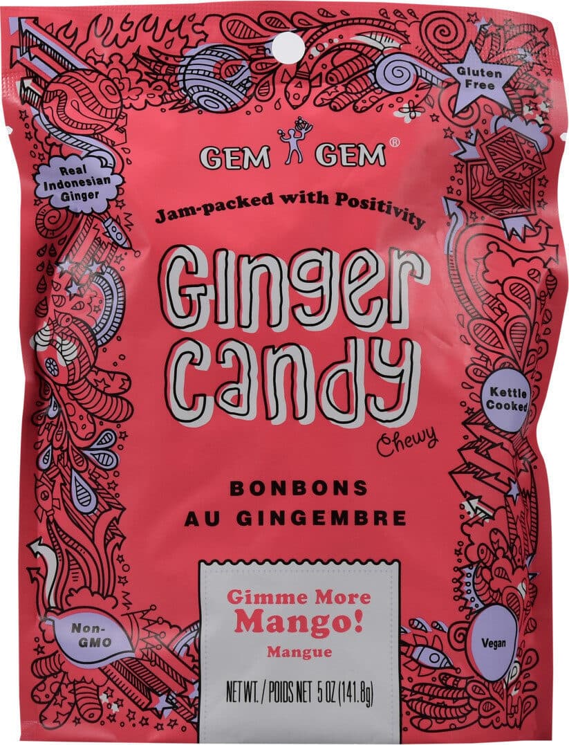 Gem Gem Chewy Ginger Candy, Mango packshot