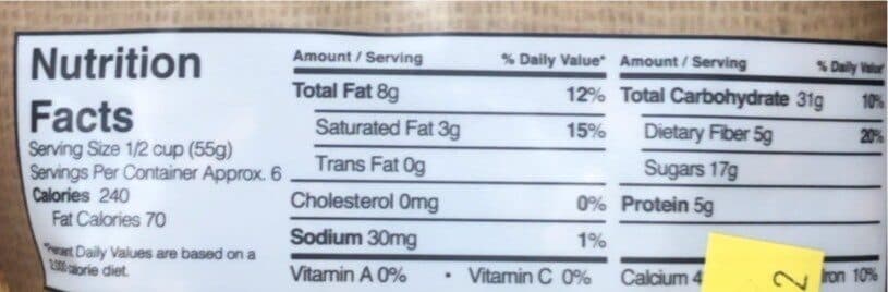 Kasondra Gluten free flax snacking granola packshot