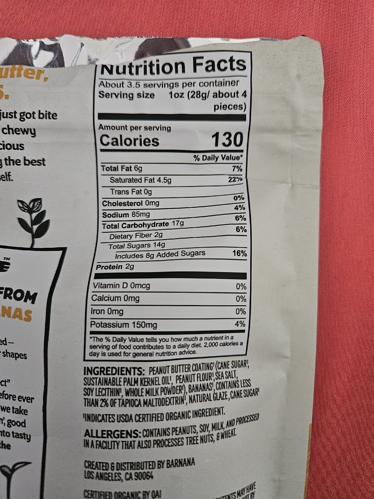 Barnana Dipped Banana Bites packshot