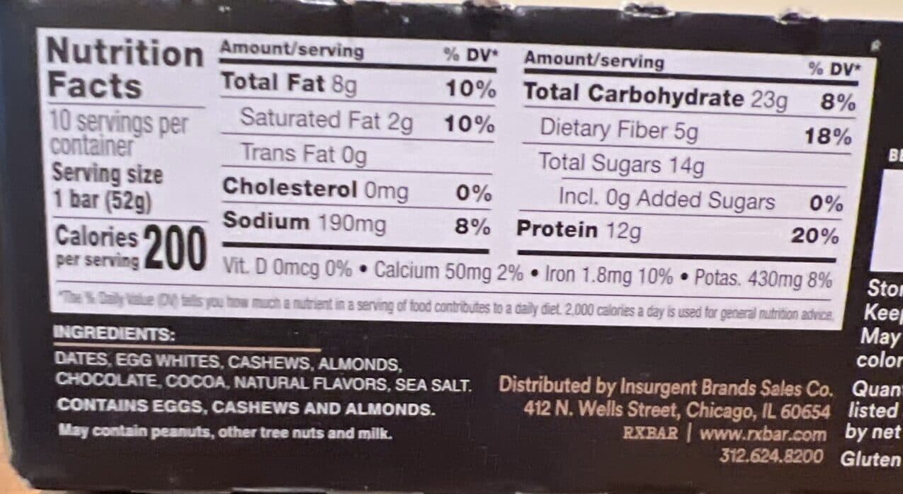 RXBAR Chocolate Sea Salt Bar packshot