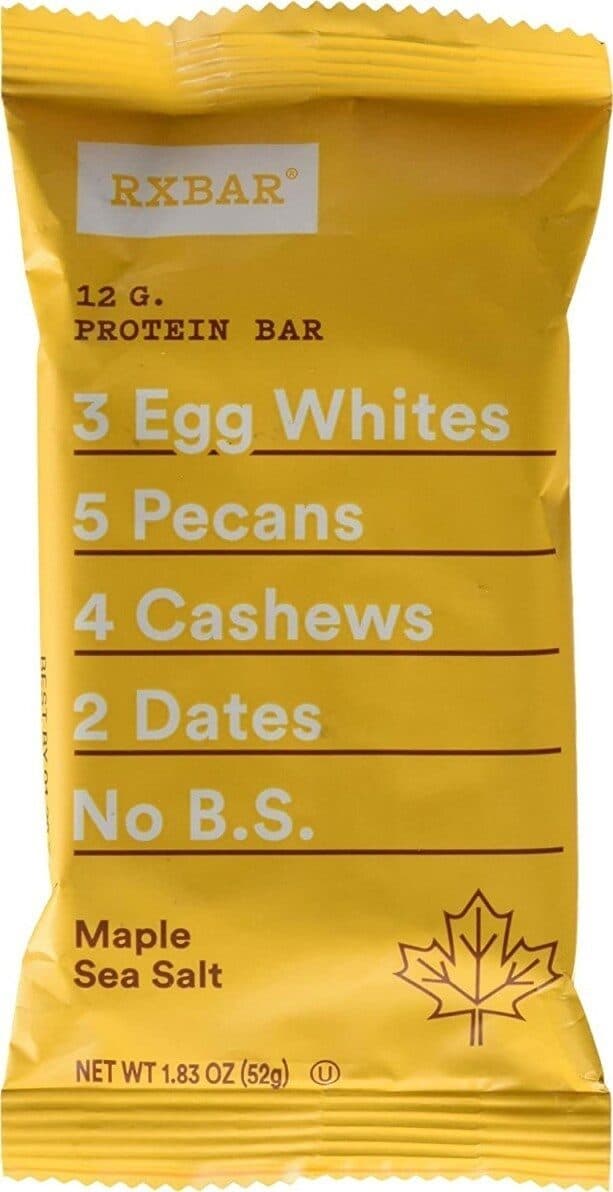 Rxbar Maple sea salt protein bar packshot