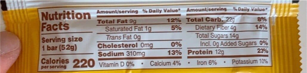 Rxbar Maple sea salt protein bar packshot
