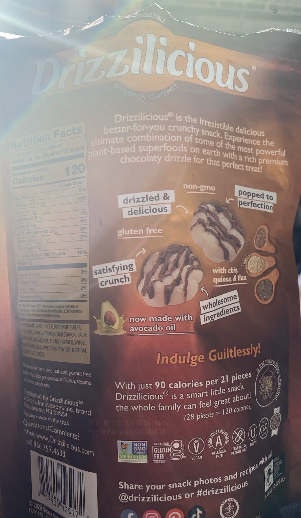 Drizzilicious Mini Rice Cakes Reimagined! S'Mores Bites packshot