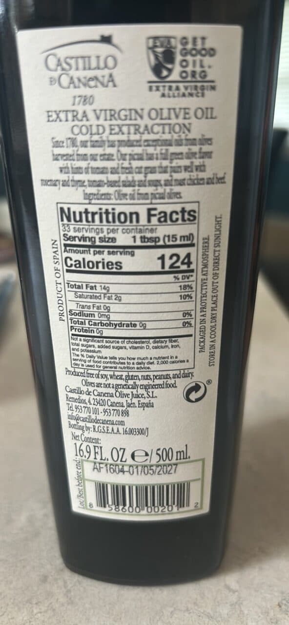 Castillo de Canena Extra Virgin Olive Oil packshot