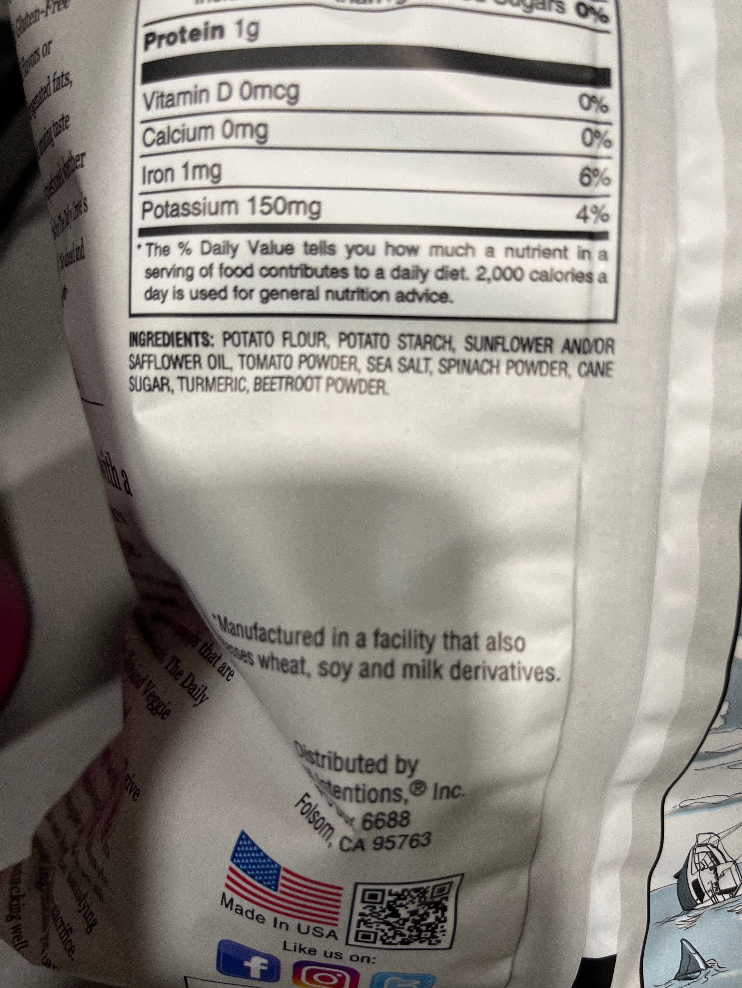 Veggie Chips Breaking News Potato and other vegetable snack packshot