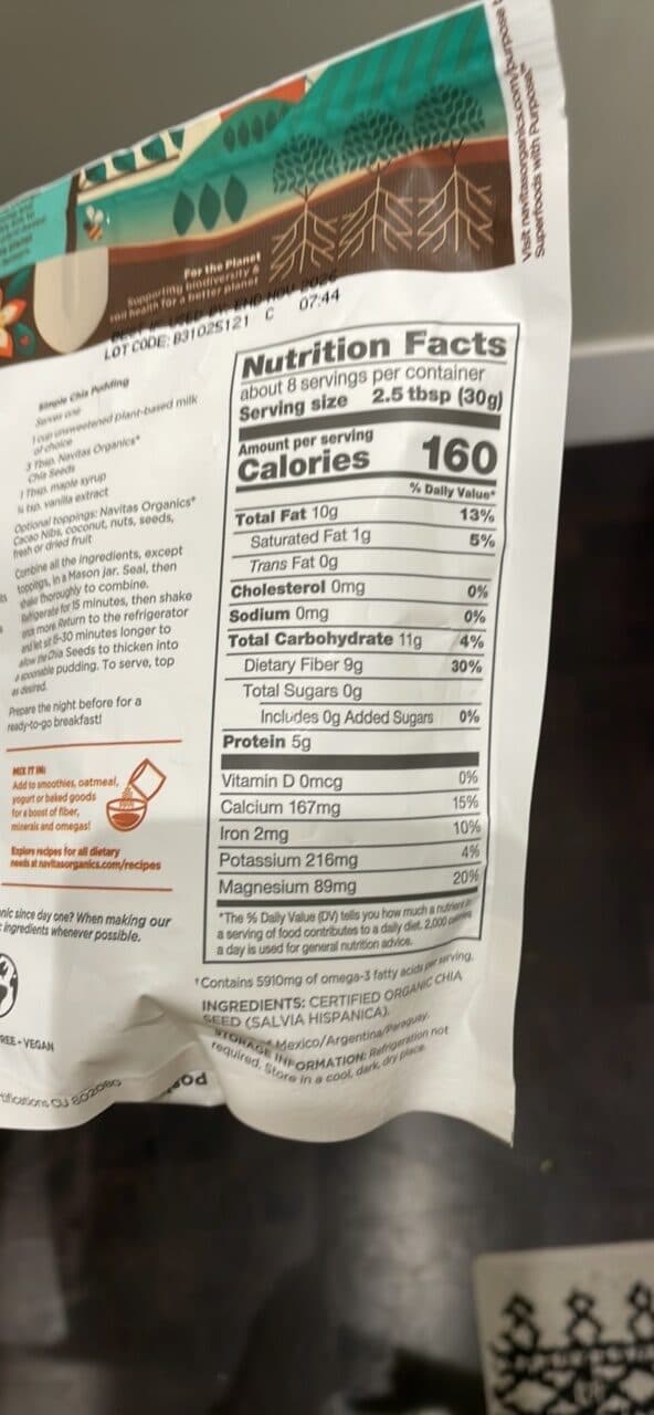 Navitas Organic Chia Seeds packshot