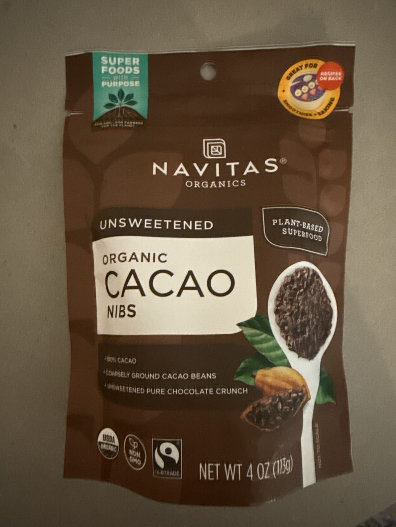 Navitas Organics Organic Cacao Nibs packshot