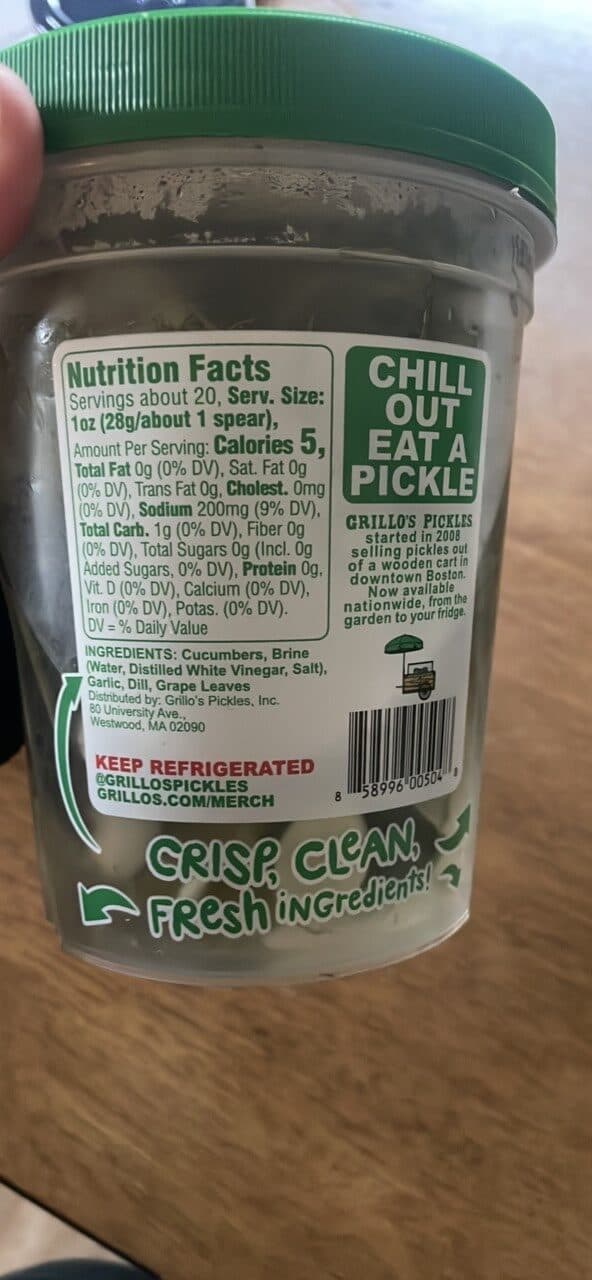Grillo's Pickles Spears Classic Dill packshot