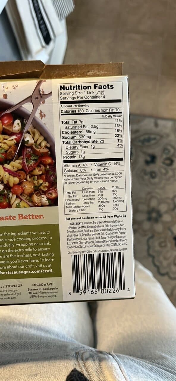 Gilbert's Craft Sausages Chicken Sausage packshot