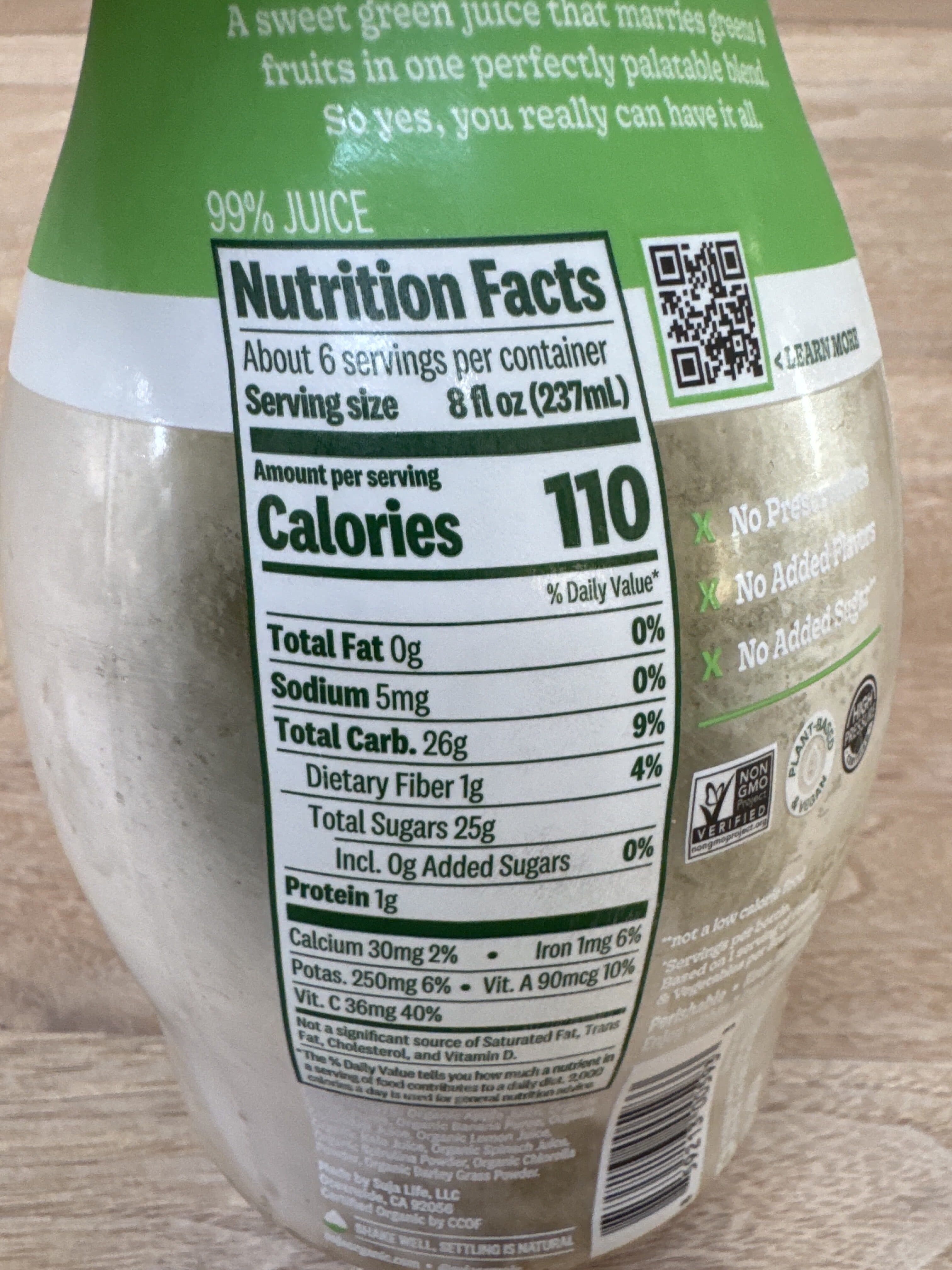 Suja Organic Green delight packshot