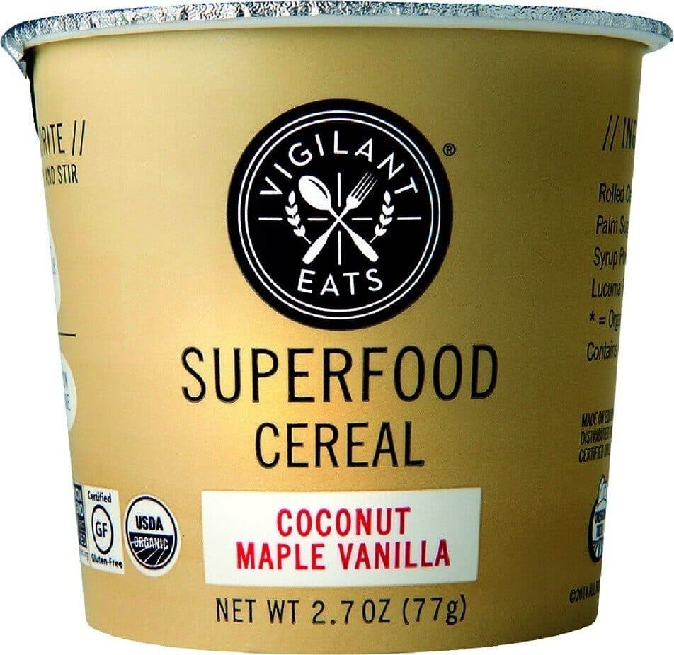 Vigilant Eats Coconut maple vanilla superfood cereal packshot