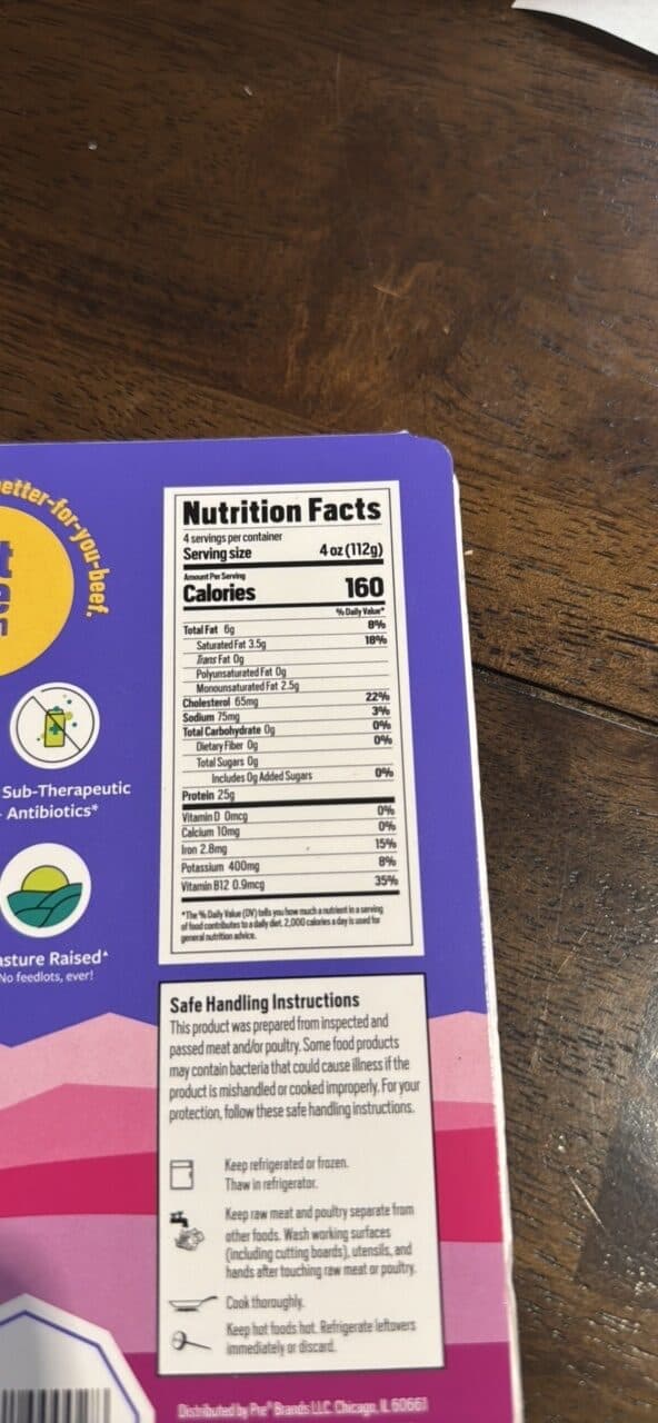Pre 100% Grass Fed & Finished Ground Beef packshot