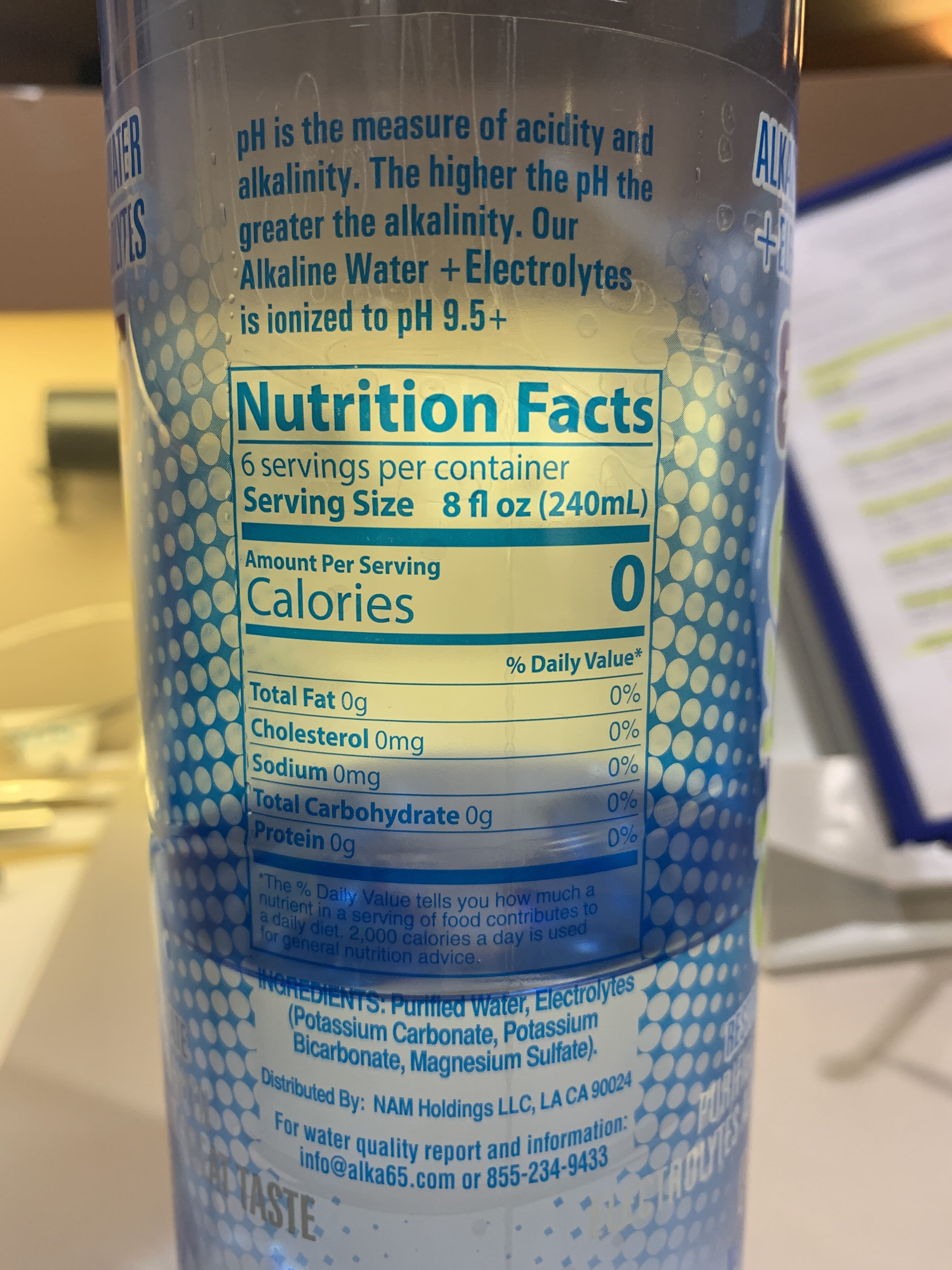 Nam Holdings Alka 65, Alkaline Water + Electrolytes packshot