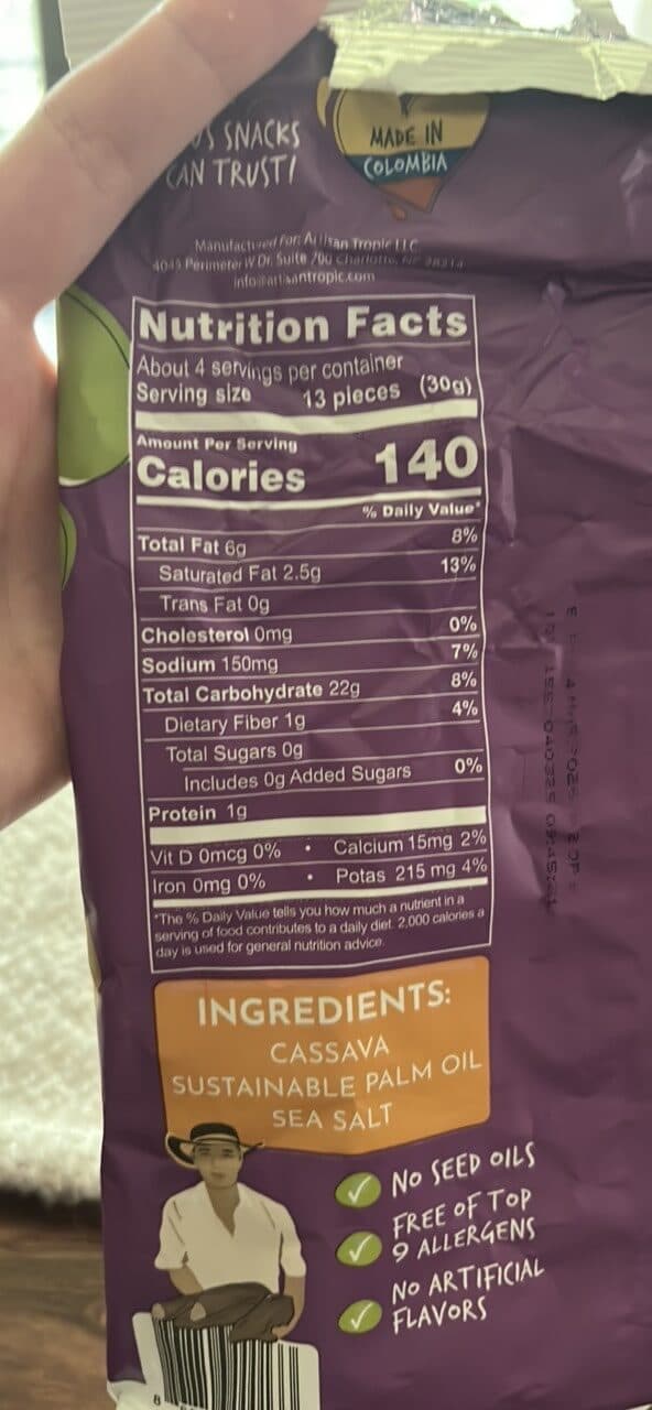 Artisan Tropic Cassava Strips Sea Salt packshot