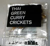Edible Thai green curry crickets packshot