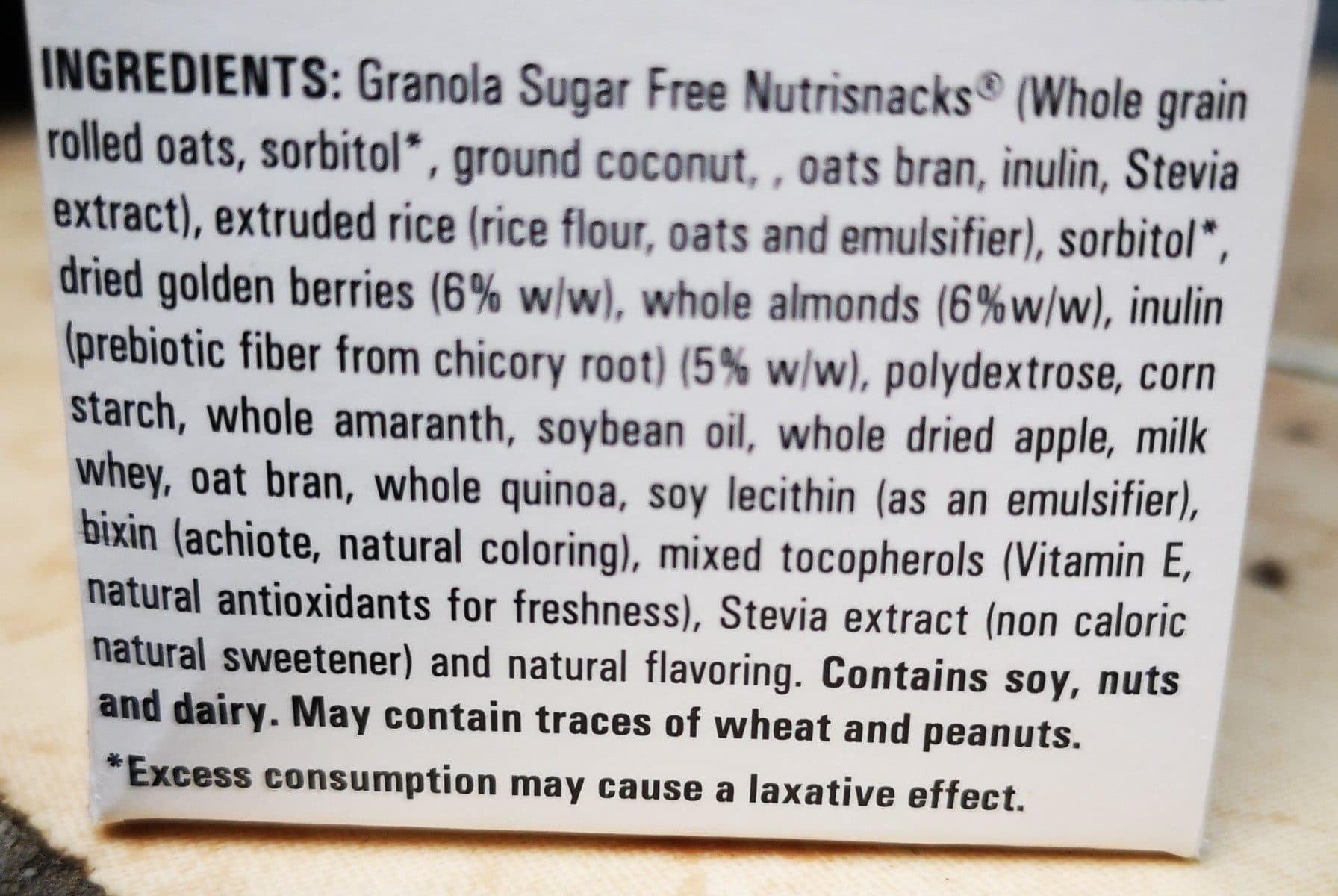 NUTRISNACKS Barre de céréales complètes - physalis et amandes packshot