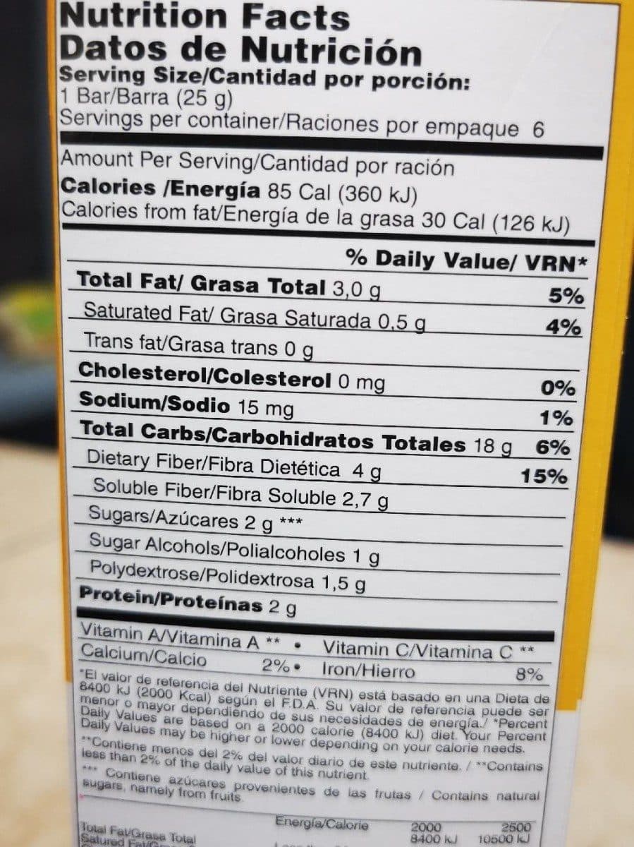 NUTRISNACKS Barre de céréales complètes - physalis et amandes packshot