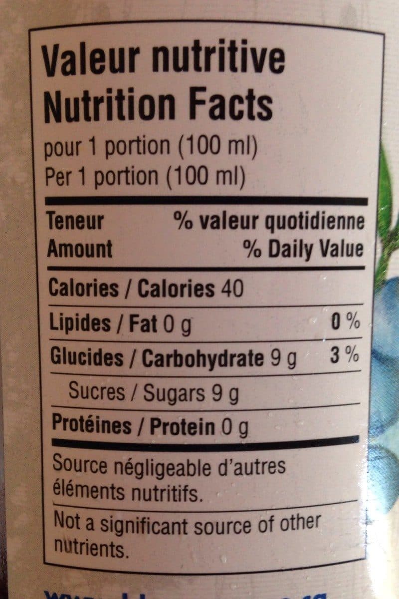 Open Food Facts Jus de bleuets sauvages packshot