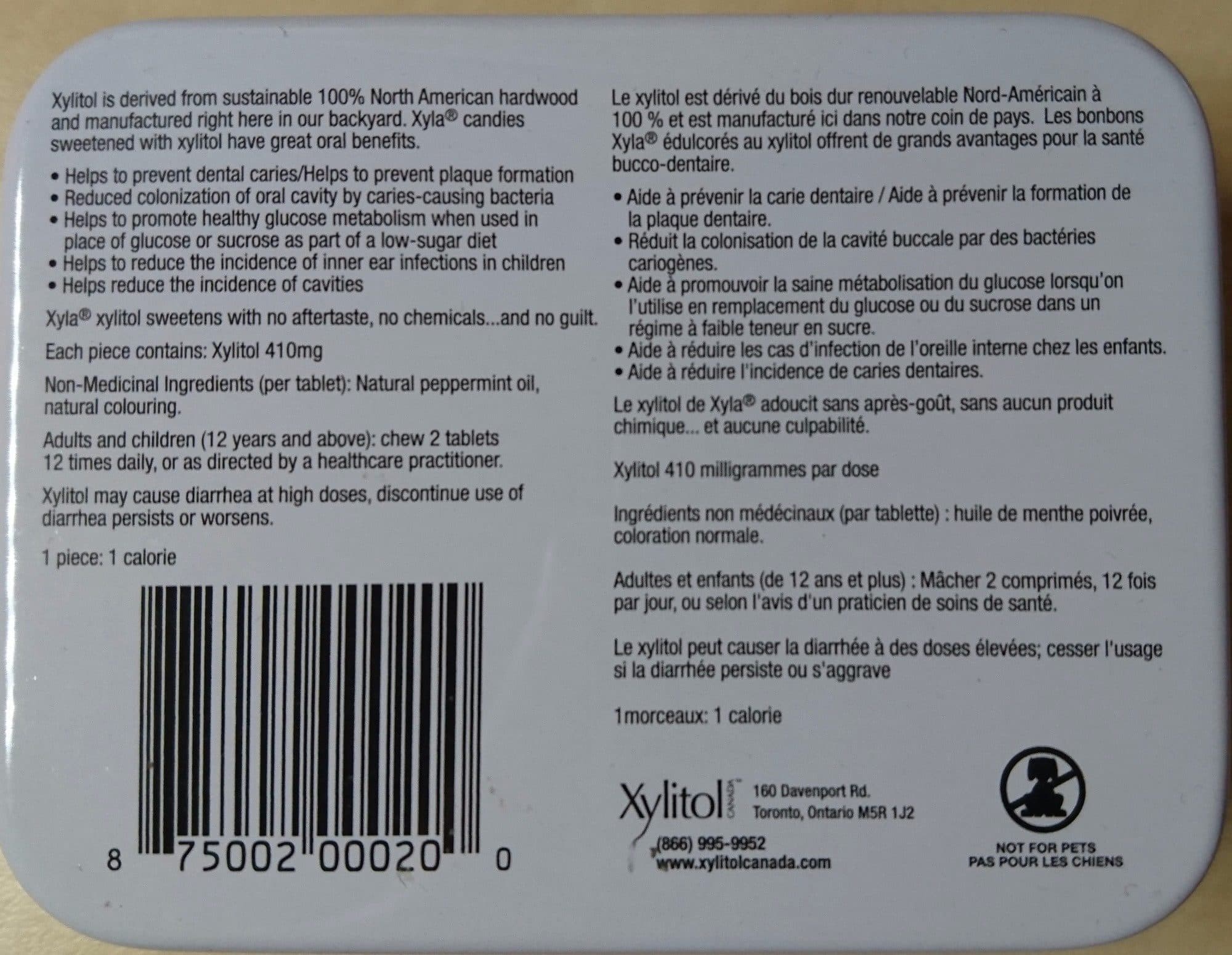 Xyla Peppermint Flavour Xylitol Mints packshot
