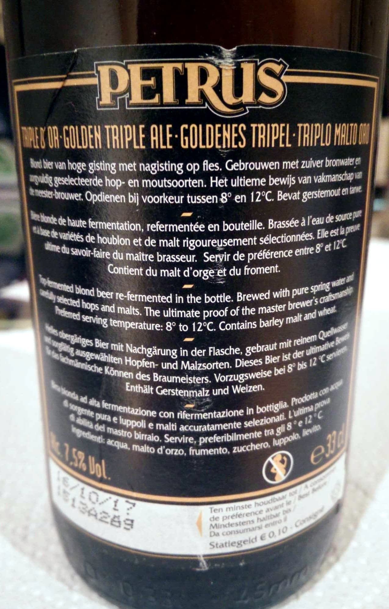 petrus gouden tripel packshot