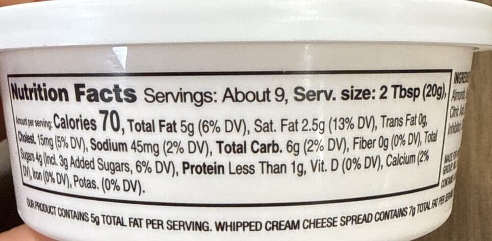 Darn Good Honey Almond whipped cream cheese spread packshot